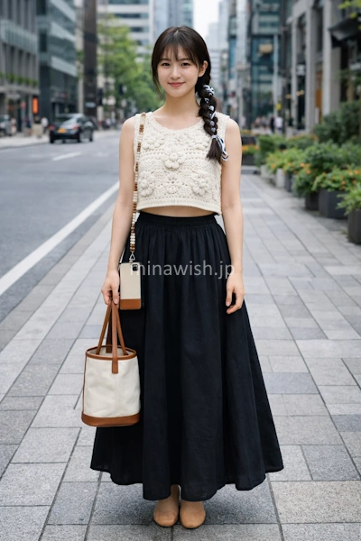 【Urban Cottagecore】クロシェニットとマキシスカート