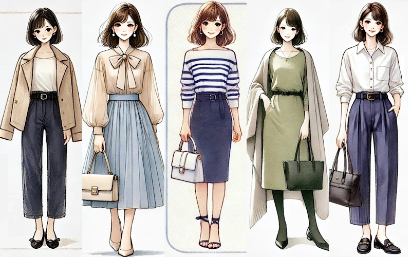 大人の女性のきれいめカジュアルコーディネート・基本の10選